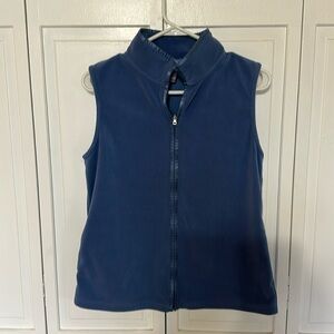 Women’s blue zip up vest
